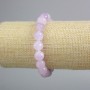 Kunzite bracelet with faceted beads, 10 mm diameter, 18 cm length (stretch)