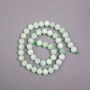 Beads on thread, Amazonite, natural stone, smooth round beads, diameter 8.5 mm, length 38 cm