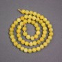 Citrine Beads on Thread, Smooth Round Beads, 6.5 mm diameter, 38 cm length