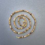 Hessonite Beads on Thread (Yellow Garnet) Natural Stone Cube Beads, 3x3 mm, Length 39 cm