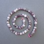 Tourmaline beads, natural stone, faceted cube, diameter 7x7 mm, length 39 cm on thread