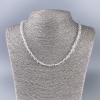 Rock crystal necklace with faceted bead, 6 mm diameter, 47 cm length