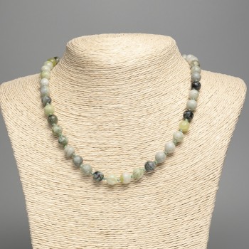Necklace 'Ophite' (synthetic acrylic) smooth bead, diameter 8.5 mm, length 48 cm