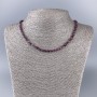 Tourmaline Necklace, Natural Stone, Faceted Cube Beads, 4x4 mm Diameter, 50 cm Length ±
