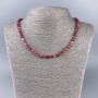 Polychrome Tourmaline Necklace with 5x5mm Cubes