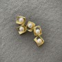 Accent Brooch with White Pearls, Gold-Tone Metal 62x37mm +