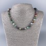 Jasper Necklace with Natural Beads, Smooth Round Beads, 8.5 mm Diameter, 52 cm Length