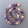 Assorted Natural Stone Beads - Smooth Round Beads, 10 mm diameter, 39 cm length +/-