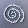 Hemimorphite beads natural stone smooth spheres, diameter 6.5 mm, length 39 cm