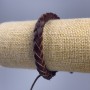 Bracelet, length 18-25 cm, thickness 7 mm, brown eco-leather, adjustable