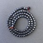 Hematite cube beads on thread, 4 mm diameter ±, length 40 cm ±