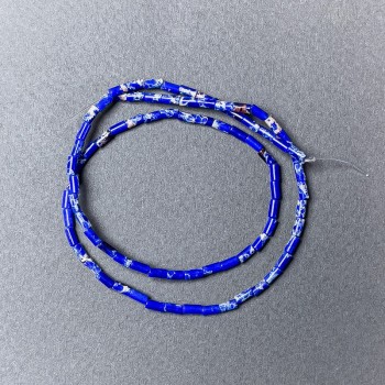 Blue Variscite Beads (pressed) - Faceted, diameter 2×4 mm, length about 38 cm on thread