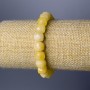Bracelet with natural citrine, faceted cube beads, diameter 9mm, length 18cm (stretch)