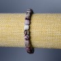 Tourmaline Bracelet with natural stone, faceted cube beads, 7 mm diameter, 18 cm length (stretch)