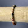 Natural Jasper Bracelet with Smooth Beads, 6.5 mm diameter, 18 cm length (stretch)
