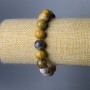 Moroccan Agate Bracelet, natural stone, smooth bead, 11 mm diameter, 18 cm length (stretch)