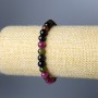 Bracelet of natural tourmaline, smooth beads, diameter 6.5 mm, length 18 cm (stretch)