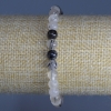 Rutilated Quartz Hairy Bracelet — natural stone, smooth beads, 6.5 mm diameter, 18 cm length (stretch)