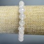 Faceted Mountain Crystal Bracelet with Natural Stone Beads, 8 mm Diameter, 18 cm Length (Stretch)