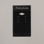 Earring display tray in black velvet, 7x4 cm, black plastic, 100 pcs