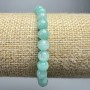 Amazonite Bracelet with Smooth Beads, 6.5 mm diameter, 18 cm length (stretch)