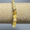 Yellow Opal Bracelet with Smooth Bead, 6.5 mm diameter, 18 cm length (Stretch)