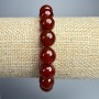 Bracelet with natural carnelian smooth beads, 10 mm diameter ±, length 18 cm ± (stretch)
