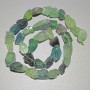 Fluorite Beads, Natural Unpolished Stone - Tumbled, 10x12 mm, 40 cm Thread Length