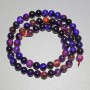 Beads Multicolor Cat's Eye natural stone, smooth bead, 6mm diameter, 38cm length on thread