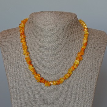 Amber Chip Necklace, diameter 7×4 mm, length 45 cm