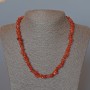 Carnelian Necklace, natural stone, faceted beads, diameter 8x4 mm, length 48 cm