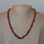 Brown garnet necklace, natural stone, faceted beads, diameter 7x3 mm, length 48 cm