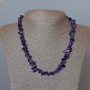 Amethyst Necklace - natural stone chips, diameter 10x5mm, length 48 cm