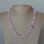 Necklace with natural amethyst chips, 10×3 mm, length 47 cm