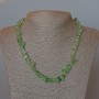 Necklace of green aventurine natural stone chips, 8x4 mm, length 45 cm
