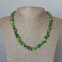 Jadeite Necklace, natural stone chips, 10x4 mm+-, length 47 cm+-
