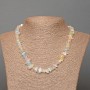 Morganite Necklace with natural stone chips, 9×3 mm, length 48 cm