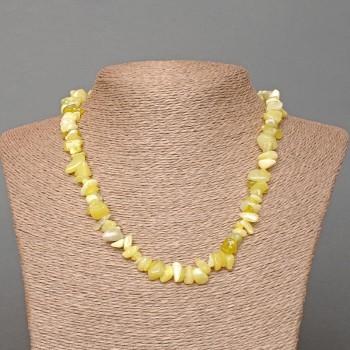 Jadeite Chips Necklace, 8x3 mm, length 47 cm