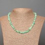 Amazonite Necklace with Natural Stone Chip Beads, Diameter 7x3 mm, Length 46 cm