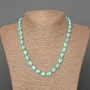Turquoise Necklace (artificial) Oval Beads, 8x10 mm, length 48 cm +/-