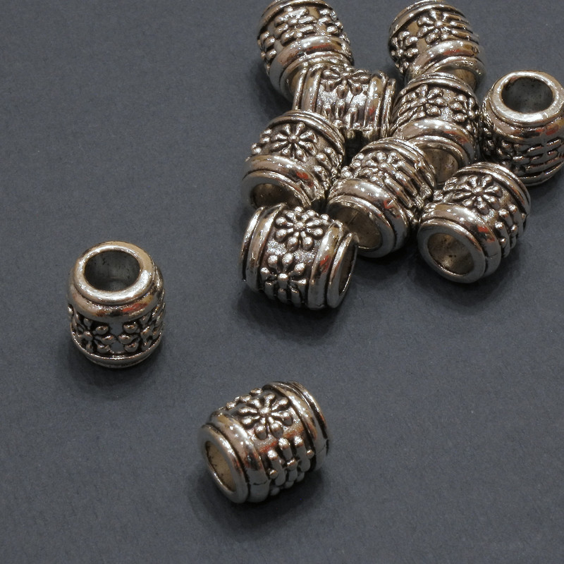 Pandora bead finding, diameter 8.5×9 mm, hole diameter 4.5 mm, packaging 20 g, 11 pcs. (±)
