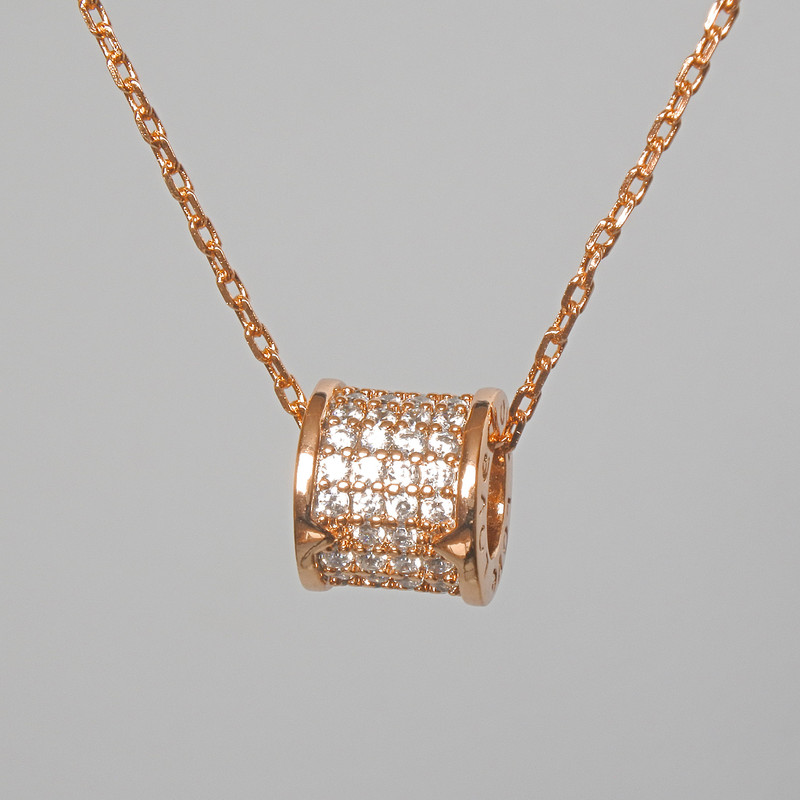 Xuping Chain with a White Crystal Pendant, diameter 7×8 mm, length 41–44 cm, thickness 1 mm