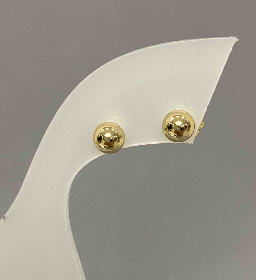 Xuping stud earrings, diameter 6 mm ± 18K gold plating