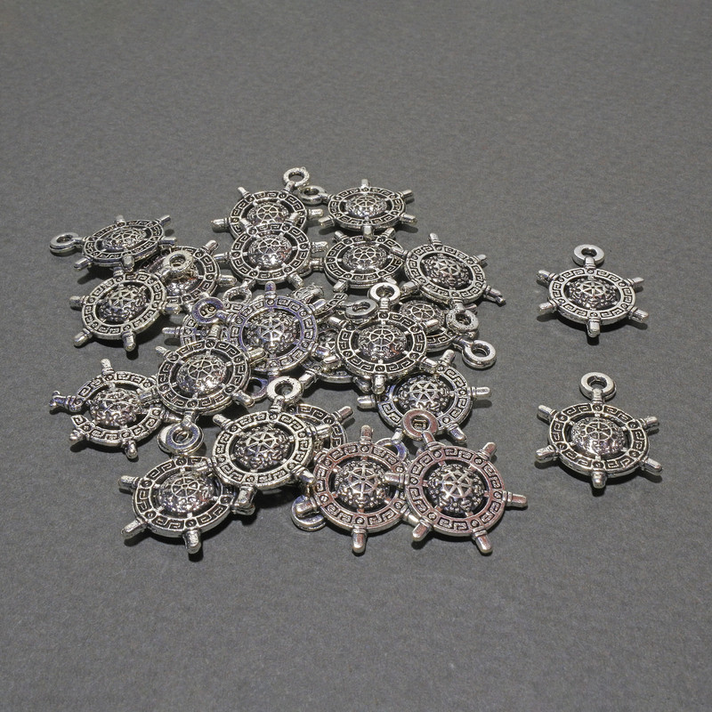Pendant fittings 'Steering Wheel', dimensions 13.5 × 18.5 mm, packaging 23 pcs, 20 g