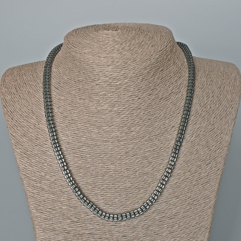 Намисто Гематит Квітка, діаметр 6х3мм+-, довжина 50см+