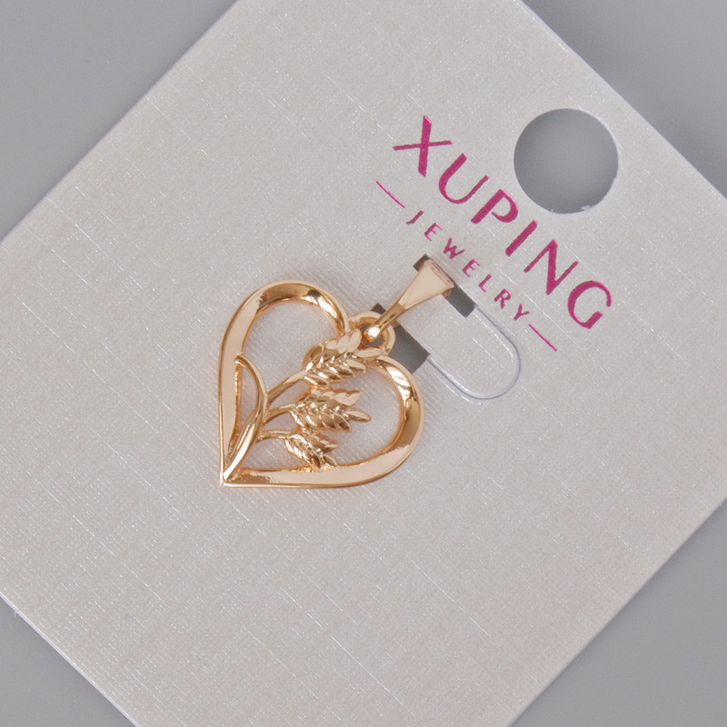 Pendant Xuping 'Heart', diameter 20×15 mm ± 18K gold plating