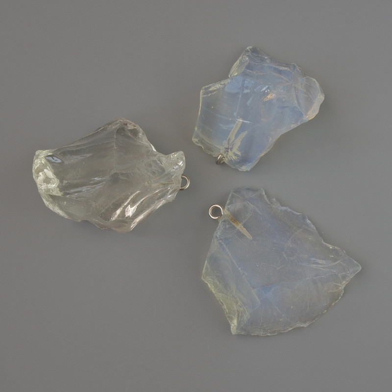Moonstone Pendant, unpolished, from 30x21 to 38x32 mm - assorted