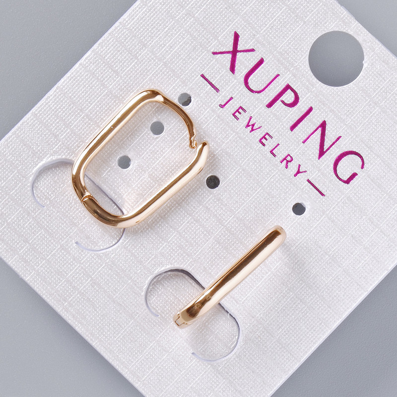 Xuping Earrings, diameter 17×2.5 mm, 18K Gold Plated