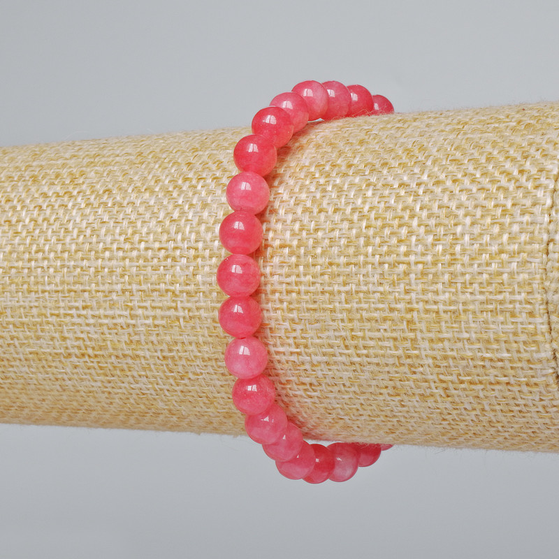 Tourmaline Bracelet (Synthetic) Smooth Beads, 6mm Diameter, 18cm Length (Stretch)