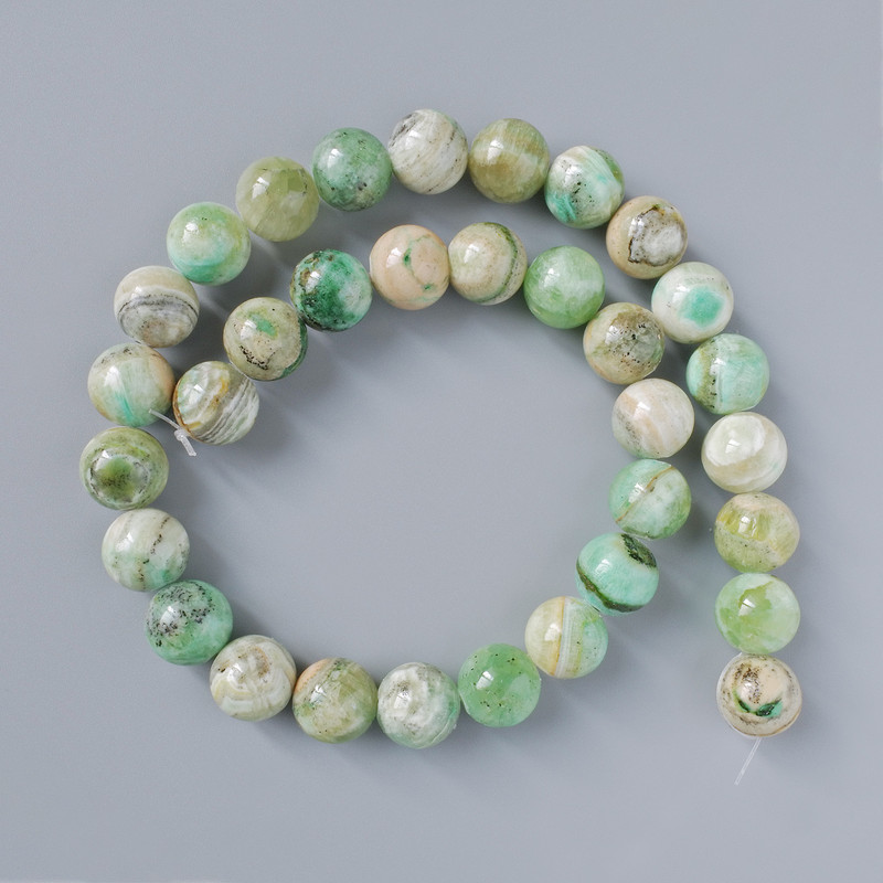 Chrysoprase Beads (synthetic acrylic) Smooth spheres, 12mm diameter, about 40 cm long on a thread